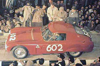 Alfa 6C 3000, Fangio al volante en las Mil Millas